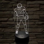 Amerikai Focista – Névvel és Számmal kérhető 7 színű 3D led lámpa