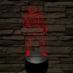 Amerikai Focista – Névvel és Számmal kérhető 7 színű 3D led lámpa