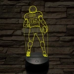 Amerikai Focista – Névvel és Számmal kérhető 7 színű 3D led lámpa
