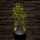 Amerikai Focista – Névvel és Számmal kérhető 7 színű 3D led lámpa
