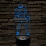Amerikai Focista – Névvel és Számmal kérhető 7 színű 3D led lámpa
