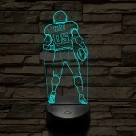 Amerikai Focista – Névvel és Számmal kérhető 7 színű 3D led lámpa