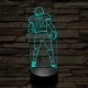 Amerikai Focista – Névvel és Számmal kérhető 7 színű 3D led lámpa