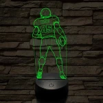 Amerikai Focista – Névvel és Számmal kérhető 7 színű 3D led lámpa
