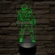 Amerikai Focista – Névvel és Számmal kérhető 7 színű 3D led lámpa