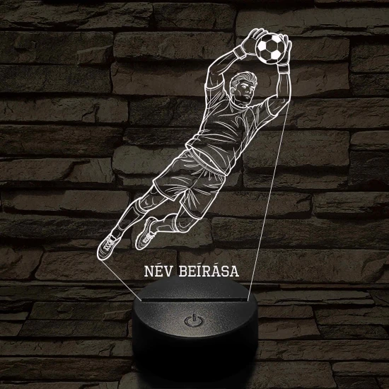 Focista fiú kapus akcióban – 7 színű színváltós 3D LED lámpa