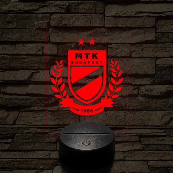 MTK Budapest címer – 7 színű, színváltós 3D LED lámpa