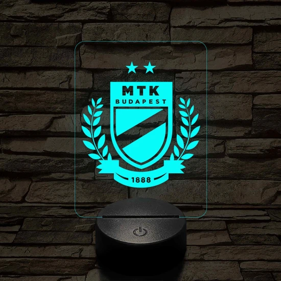 MTK Budapest címer – 7 színű, színváltós 3D LED lámpa