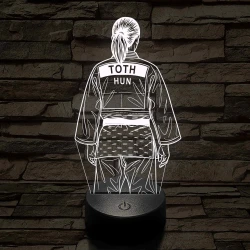 Judós lány – 7 színű, színváltós 3D LED lámpa