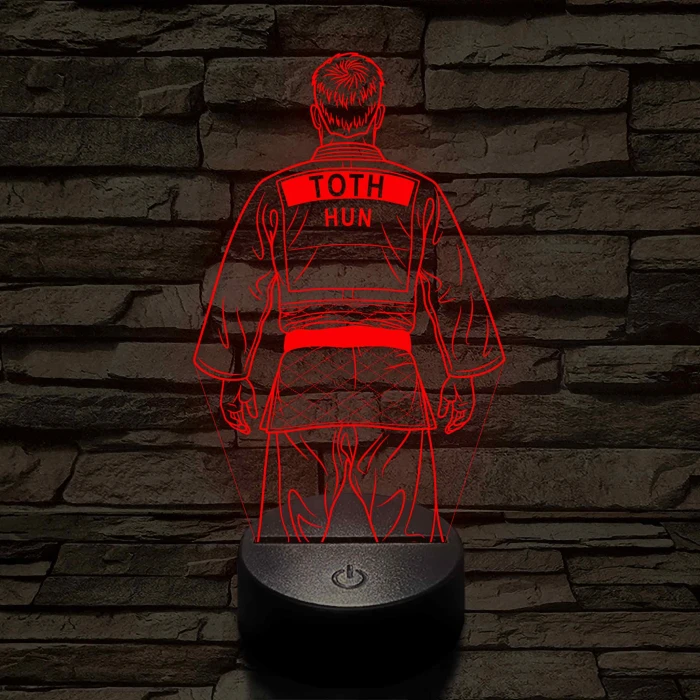 Judós fiú – Névvel kérhető 7 színű 3D led lámpa
