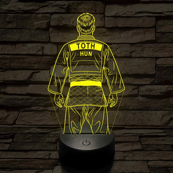 Judós fiú – Névvel kérhető 7 színű 3D led lámpa