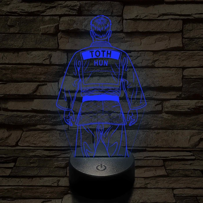 Judós fiú – Névvel kérhető 7 színű 3D led lámpa