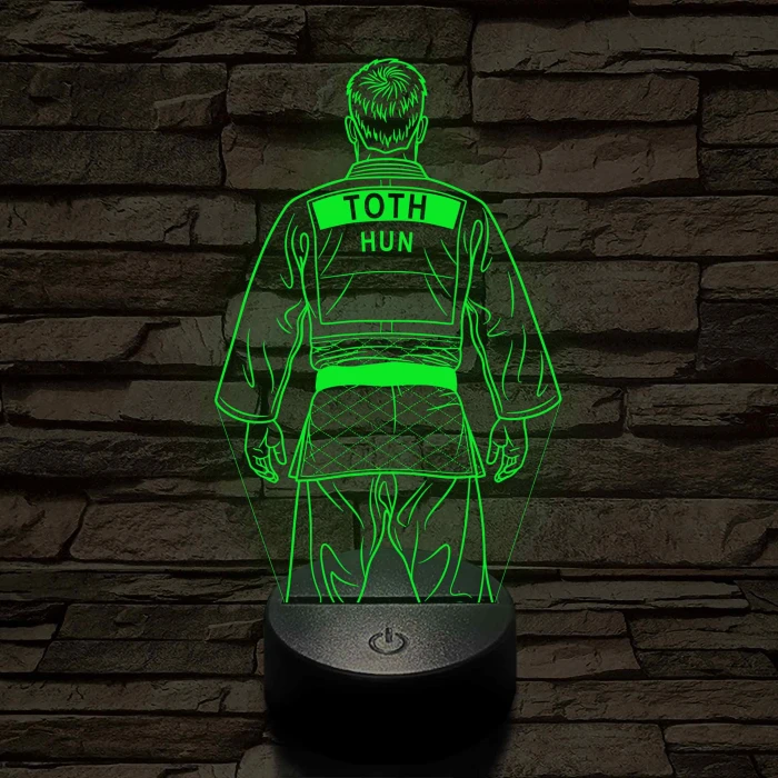 Judós fiú – Névvel kérhető 7 színű 3D led lámpa