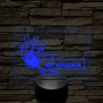 Bowling Bajnok – 7 színű, színváltós 3D LED lámpa