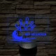 Bowling Power – 7 színű, színváltós 3D LED lámpa