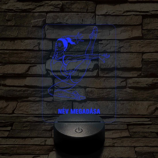Elegáns Talajtornász – 7 színű, színváltós 3D LED lámpa