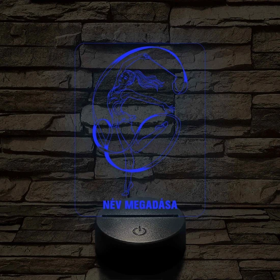 Bajnok Talajtornász – 7 színű, színváltós 3D LED lámpa