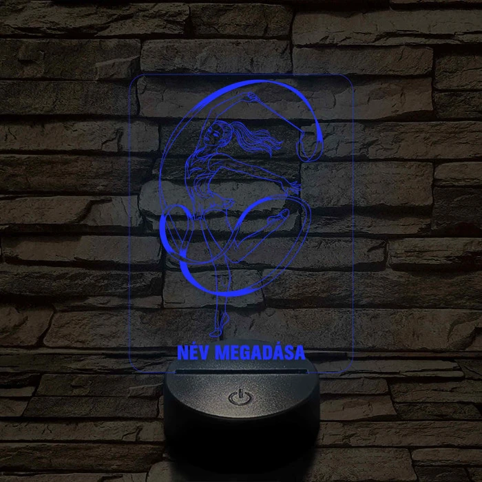 Bajnok Talajtornász – 7 színű, színváltós 3D LED lámpa