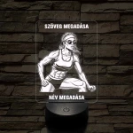 Napszemüveges Fitnesz Nő – 7 színű, színváltós 3D LED lámpa