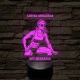 Napszemüveges Fitnesz Nő – 7 színű, színváltós 3D LED lámpa