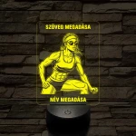 Napszemüveges Fitnesz Nő – 7 színű, színváltós 3D LED lámpa