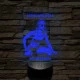 Napszemüveges Fitnesz Nő – 7 színű, színváltós 3D LED lámpa