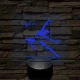 Gimnasztikázó nő – 7 színű, színváltós 3D LED lámpa