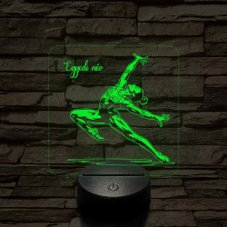 Gimnasztikázó nő – 7 színű, színváltós 3D LED lámpa