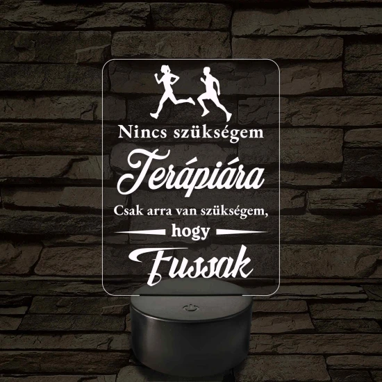 Csak fussak – 7 színű, színváltós 3D LED lámpa