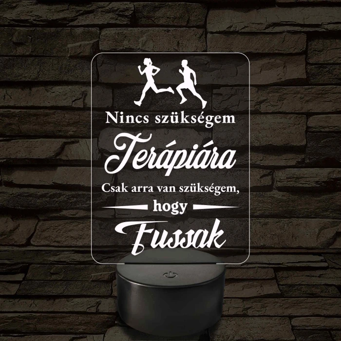 Csak fussak – 7 színű, színváltós 3D LED lámpa