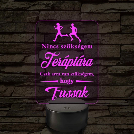 Csak fussak – 7 színű, színváltós 3D LED lámpa