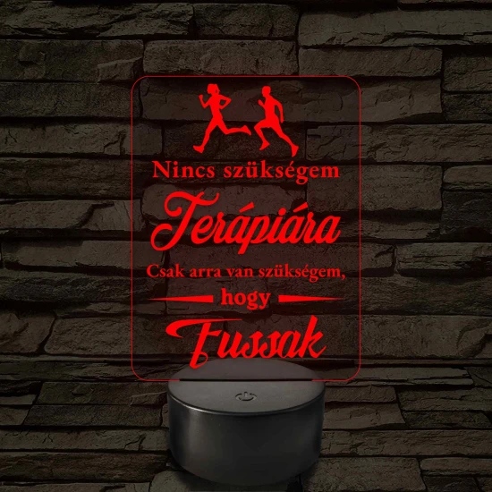 Csak fussak – 7 színű, színváltós 3D LED lámpa