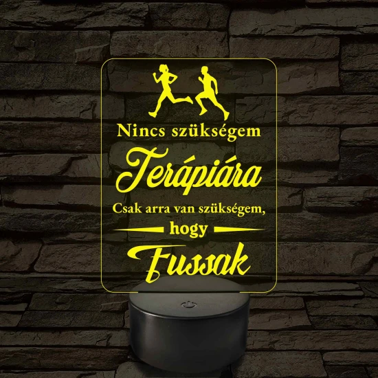 Csak fussak – 7 színű, színváltós 3D LED lámpa
