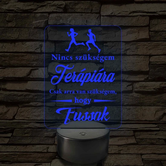 Csak fussak – 7 színű, színváltós 3D LED lámpa