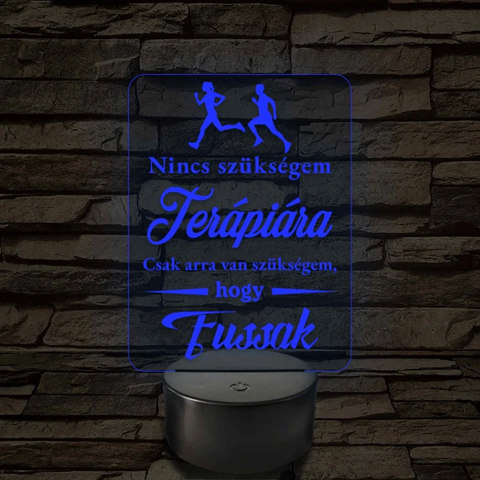 Csak fussak – 7 színű, színváltós 3D LED lámpa