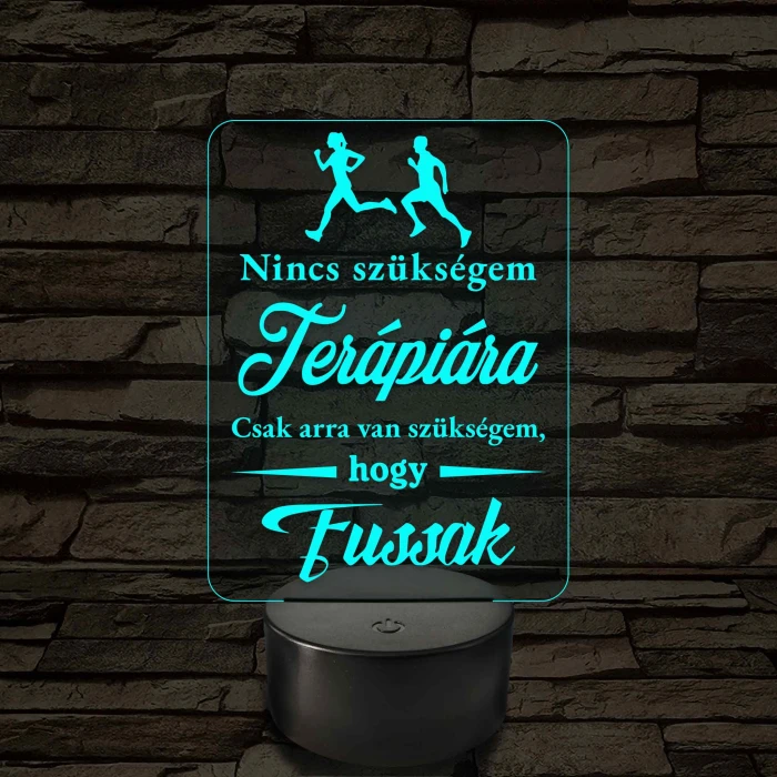 Csak fussak – 7 színű, színváltós 3D LED lámpa