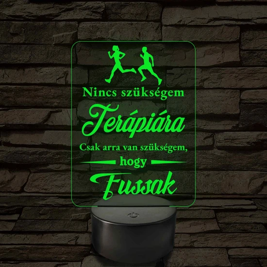 Csak fussak – 7 színű, színváltós 3D LED lámpa