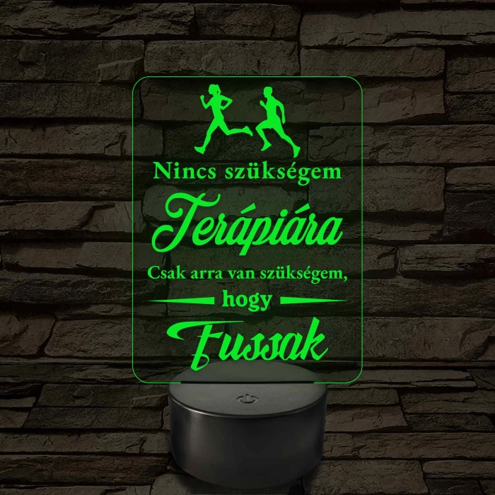 Csak fussak – 7 színű, színváltós 3D LED lámpa