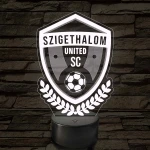 Szigethalom United SE címer – 7 színű, színváltós LED lámpa