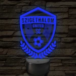Szigethalom United SE címer – 7 színű, színváltós LED lámpa