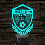 Szigethalom United SE címer – 7 színű, színváltós LED lámpa