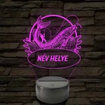 Csuka és horgász – Névvel kérhető 7 színű 3D led lámpa