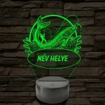 Csuka és horgász – Névvel kérhető 7 színű 3D led lámpa