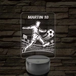 Stadion Focista fiú – Névvel és Számmal kérhető 7 színű 3D led lámpa