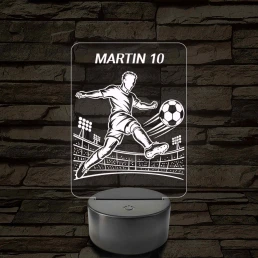 Stadion Focista fiú – Névvel és Számmal kérhető 7 színű 3D led lámpa