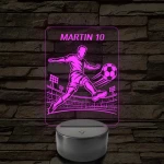 Stadion Focista fiú – Névvel és Számmal kérhető 7 színű 3D led lámpa