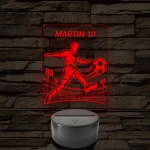 Stadion Focista fiú – Névvel és Számmal kérhető 7 színű 3D led lámpa
