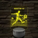 Stadion Focista fiú – Névvel és Számmal kérhető 7 színű 3D led lámpa