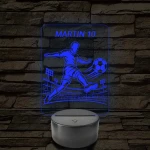 Stadion Focista fiú – Névvel és Számmal kérhető 7 színű 3D led lámpa