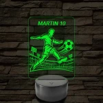 Stadion Focista fiú – Névvel és Számmal kérhető 7 színű 3D led lámpa